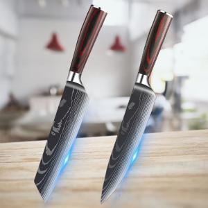 Damascus Steel Kiritsuke Chef Knife Set