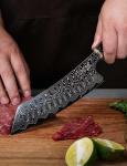 67-Layer VG10 Damascus Kiritsuke & Santoku Knife