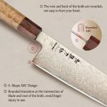 8.3 Inch Kiritsuke Chef Knife - Copper Damascus