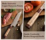 8.3 Inch Kiritsuke Chef Knife - Copper Damascus