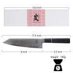8-Inch Kiritsuke Chef Knife - Sharp VG-10 Damascus