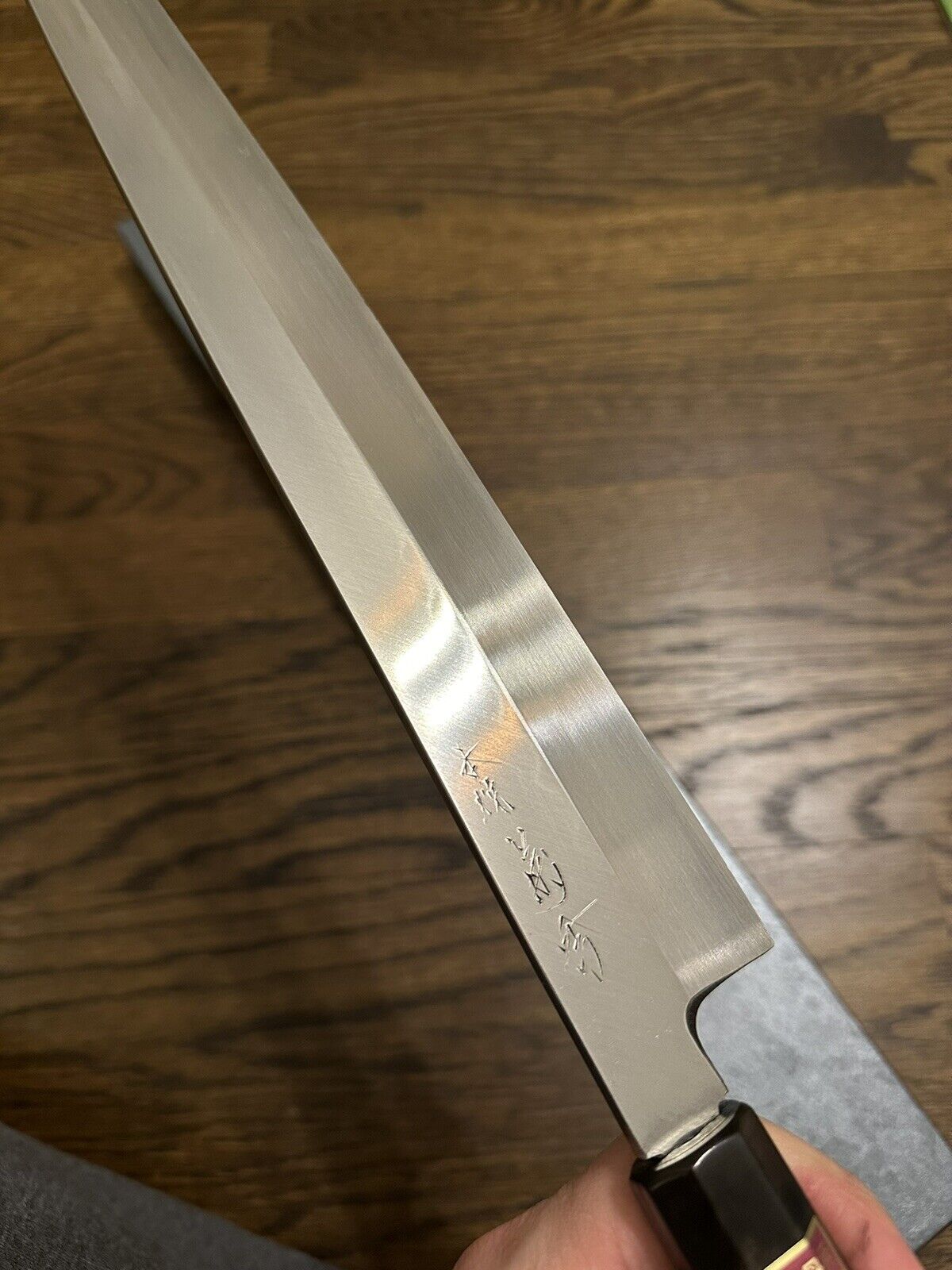 Tatsuo Ikeda 360mm Honyaki Yanagiba Japanese Slicer