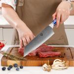 8.5” Kiritsuke Knife - Japanese Damascus Steel