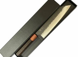 Japanese Kiritsuke Chef Knife 8" 210mm 9Cr18Mov Hammered Real Wood Handle Gift