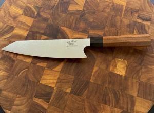 Kanzen 8.5” Kiritsuke Knife, 43 Layer Damascus