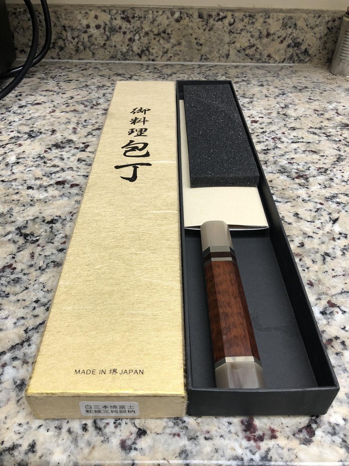 Yoshikazu Ikeda Honyaki Shirogami Mt. Fuji Knife