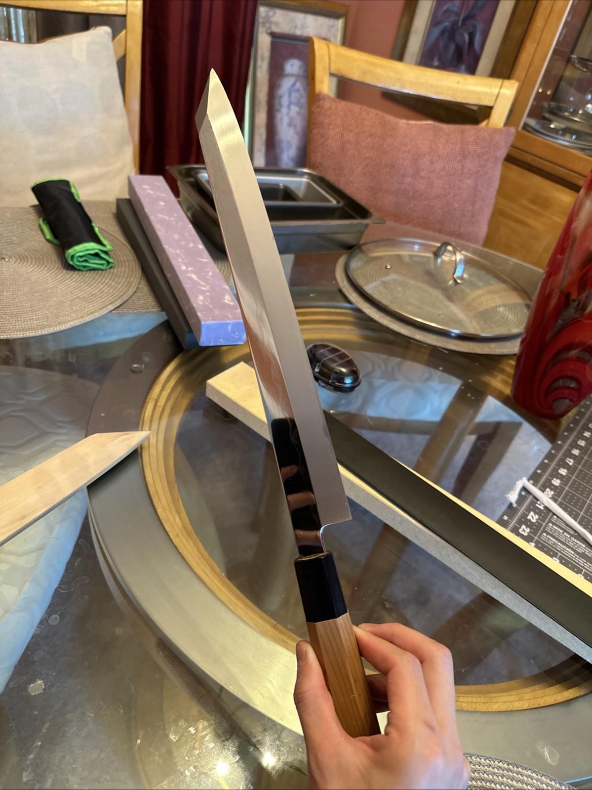 Yoshihiro White No.2 Honyaki Wave Knife