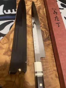 Tatsuo Ikeda 330mm Honyaki Yanagi Sushi Knife