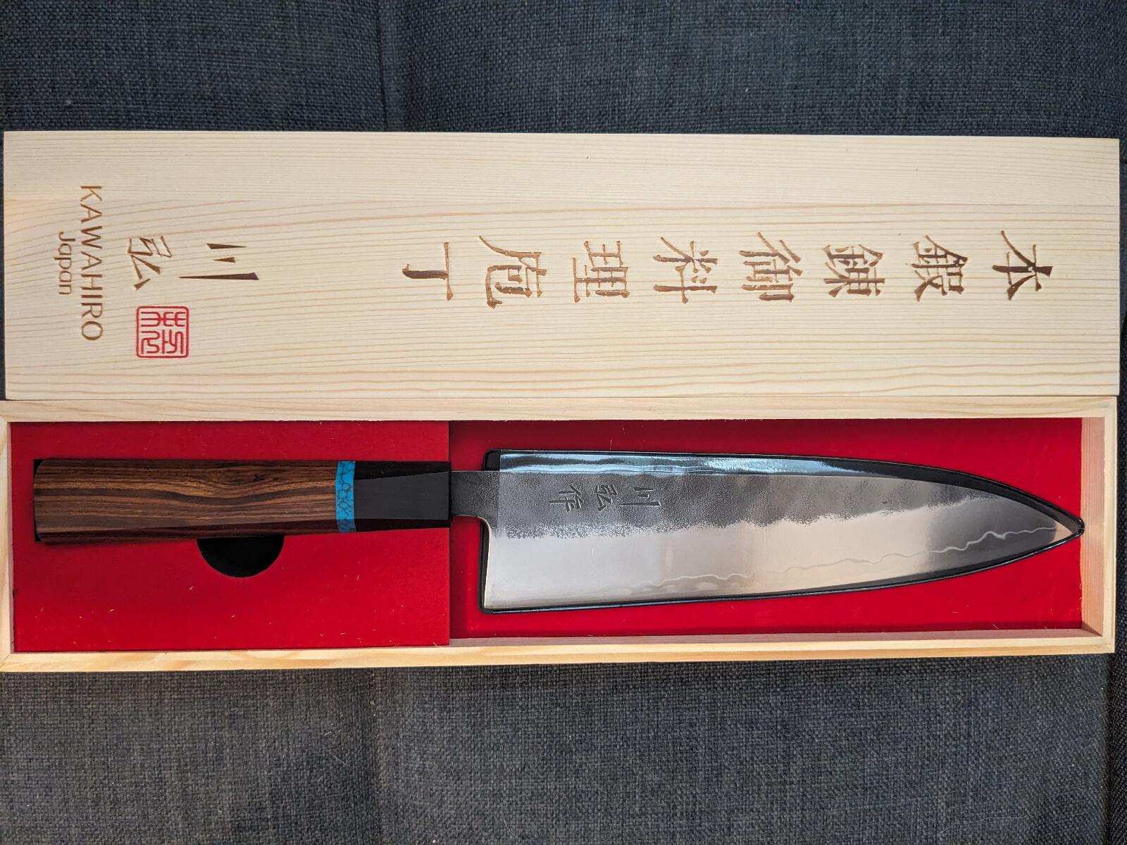Kawahiro 8" Gyuto Chef Knife VG-10 Steel