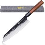 9" Kiritsuke Knife: High Carbon Steel, Rosewood Handle