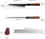 9" Kiritsuke Knife: High Carbon Steel, Rosewood Handle
