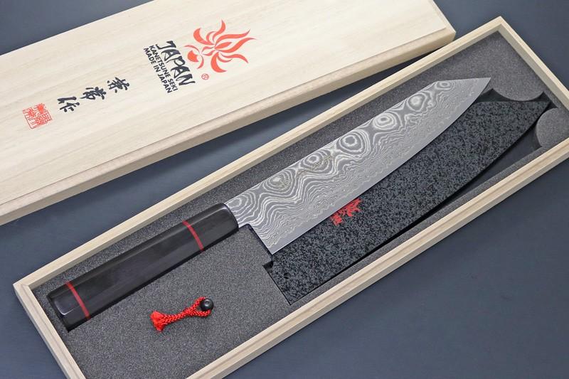 Kanetsune KC-815 Damascus Kiritsuke-Gyutou Knife 210mm