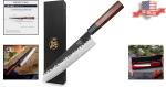 9-Inch Kiritsuke Chef Knife with Rosewood Handle