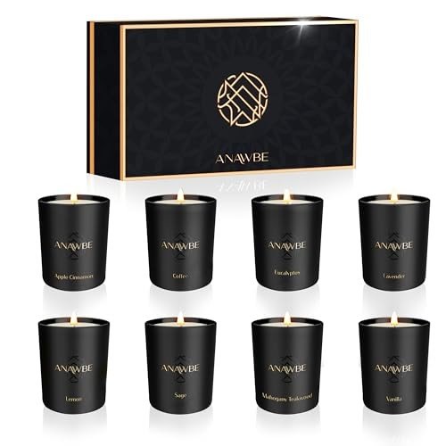 ANAWBE Home Scented Candles - 8 Fragrance Gift Set