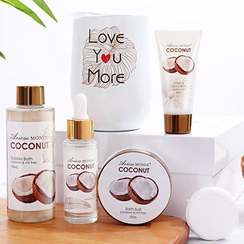Women's Spa Gift Box: Coffee Mug, Bubble Bath, Hand Cream