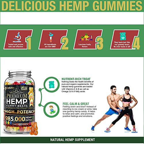 High Potency Hemp Gummies - Natural Candy Supplements