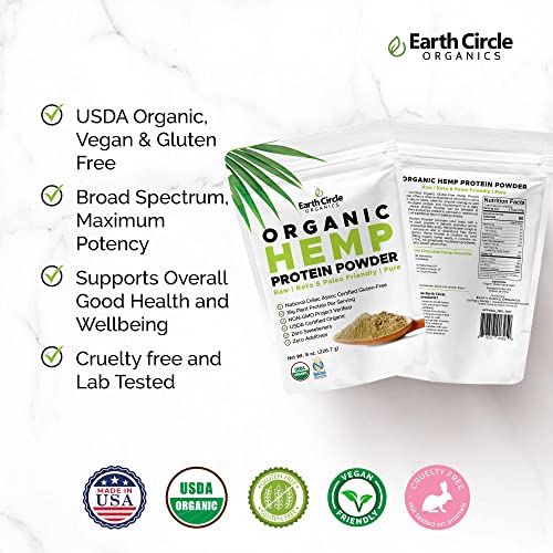 Earth Circle Organics Hemp Protein Powder - 8 oz