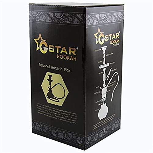 11" GStar Premium 1 Hose Hookah - Mini Pumpkin Vase (Black)