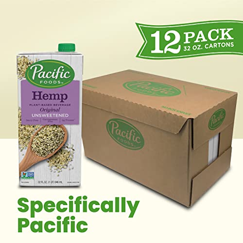 Pacific Foods Hemp Original, Keto-Friendly, 32 Fl Oz (12 Pack)