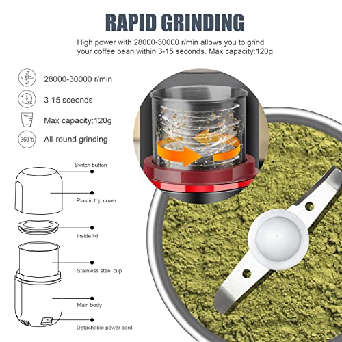 Electric Herb Grinder with Large Capacity - Black