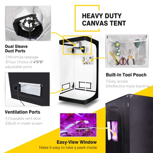 iPower Grow Tent 32"x 32"x 63" - Complete System