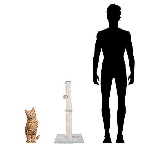 Tall Grey Scratching Post for Cats