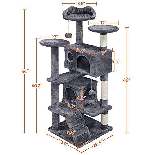 54in Cat Tree Condo for Kittens & Cats