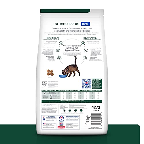 Hill's m/d GlucoSupport Chicken Dry Cat Food, 8.5 lb