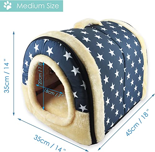 Portable 2-in-1 Cozy Cat Igloo Bed