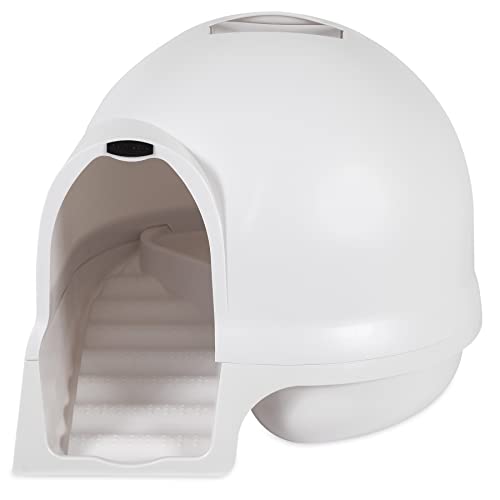 Booda Clean Step Cat Litter Box Dome - Pearl White