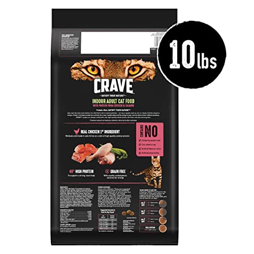 CRAVE Indoor High-Protein Natural Cat Food, 10 lb