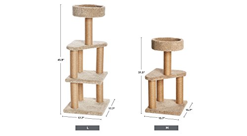 Large Beige Cat Tree with Scratching Posts