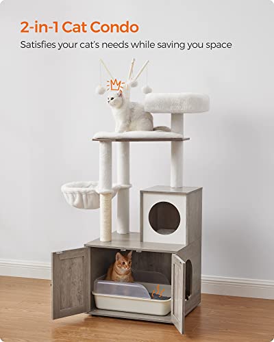 WoodyWonders 2-in-1 Cat Tree/Litter Box Furniture