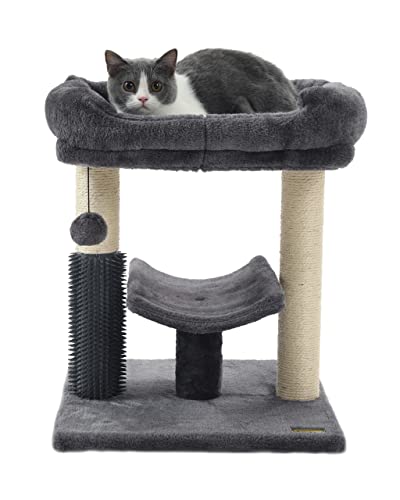 Interactive Cat Tree with Grooming and Perch