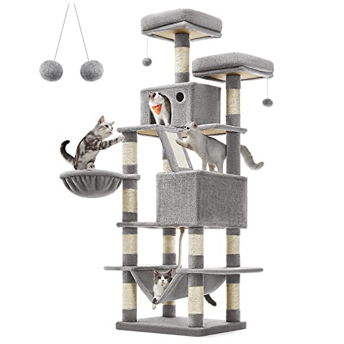 Large Multi-Level Cat Tree with Scratching Posts