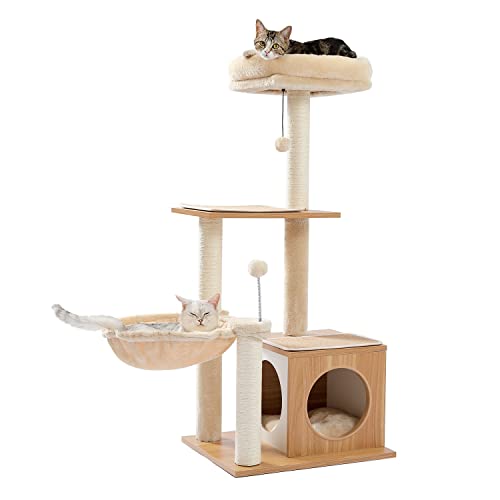Modern Cat Tower with Multilevel Play House