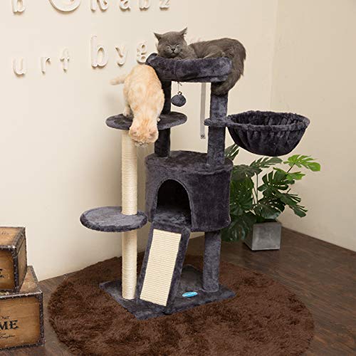 Multi-level Cat Tower with Scratching Board