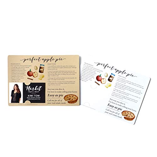 Apple Pie Recipe Cards with Envelopes