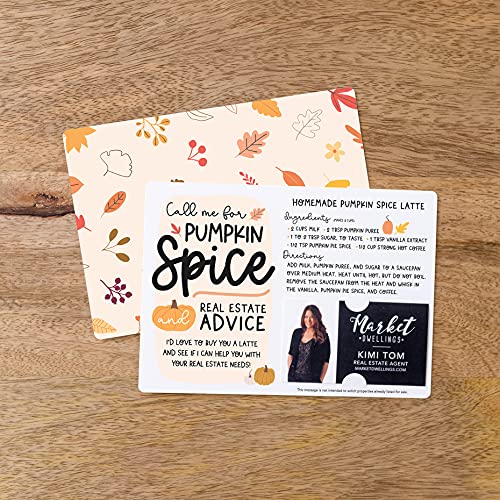 Homemade Pumpkin Spice Latte" Recipe Cards with Envelopes