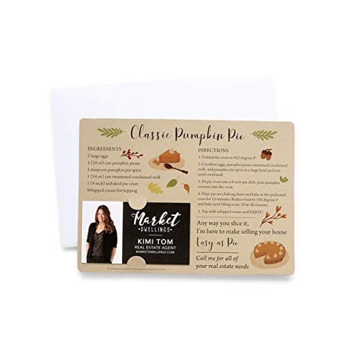 Classic Pumpkin Pie" Recipe Cards with Envelopes - M35-M004