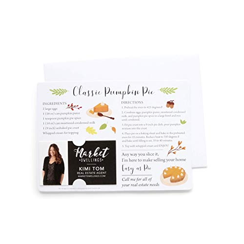 Classic Pumpkin Pie" Recipe Cards with Envelopes - M35-M004