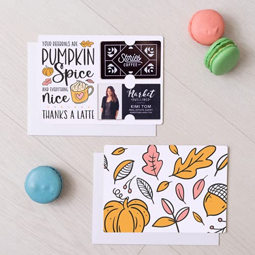 Pumpkin Spice Referrals" Gift and Business Card Holder