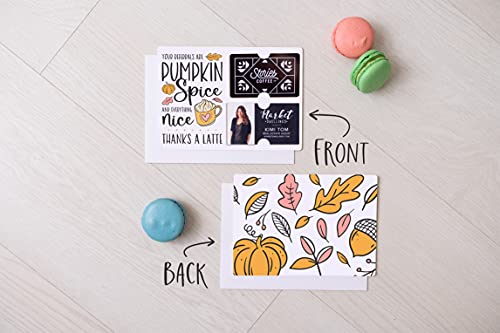 Pumpkin Spice Referrals" Gift and Business Card Holder