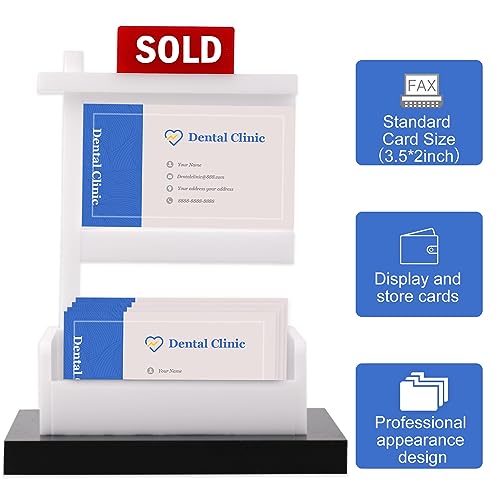Acrylic Real Estate Business Card Holder Display Stand