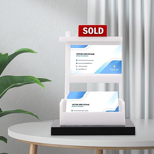 Acrylic Real Estate Business Card Holder Display Stand