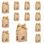 30 Bowknot Kraft Paper House Shaped Real Estate Gift Boxes