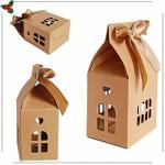 30 Bowknot Kraft Paper House Shaped Real Estate Gift Boxes
