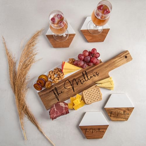 Customizable Cutting Board and Coaster Set - Perfect Gifts