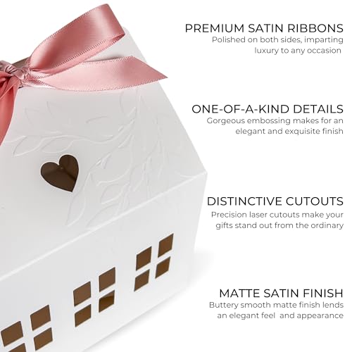 House Shaped Gift Boxes with Ribbons for Real Estate