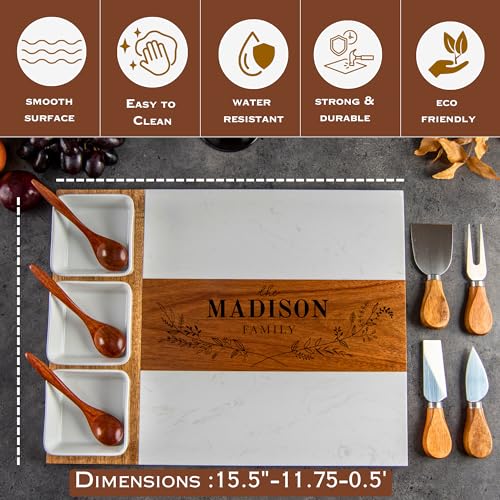 Customizable Large Wooden Charcuterie Board for Real Estate Gifts